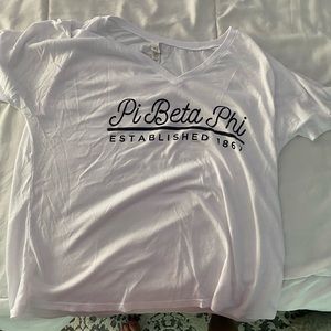 pi beta phi tee shirt white medium
